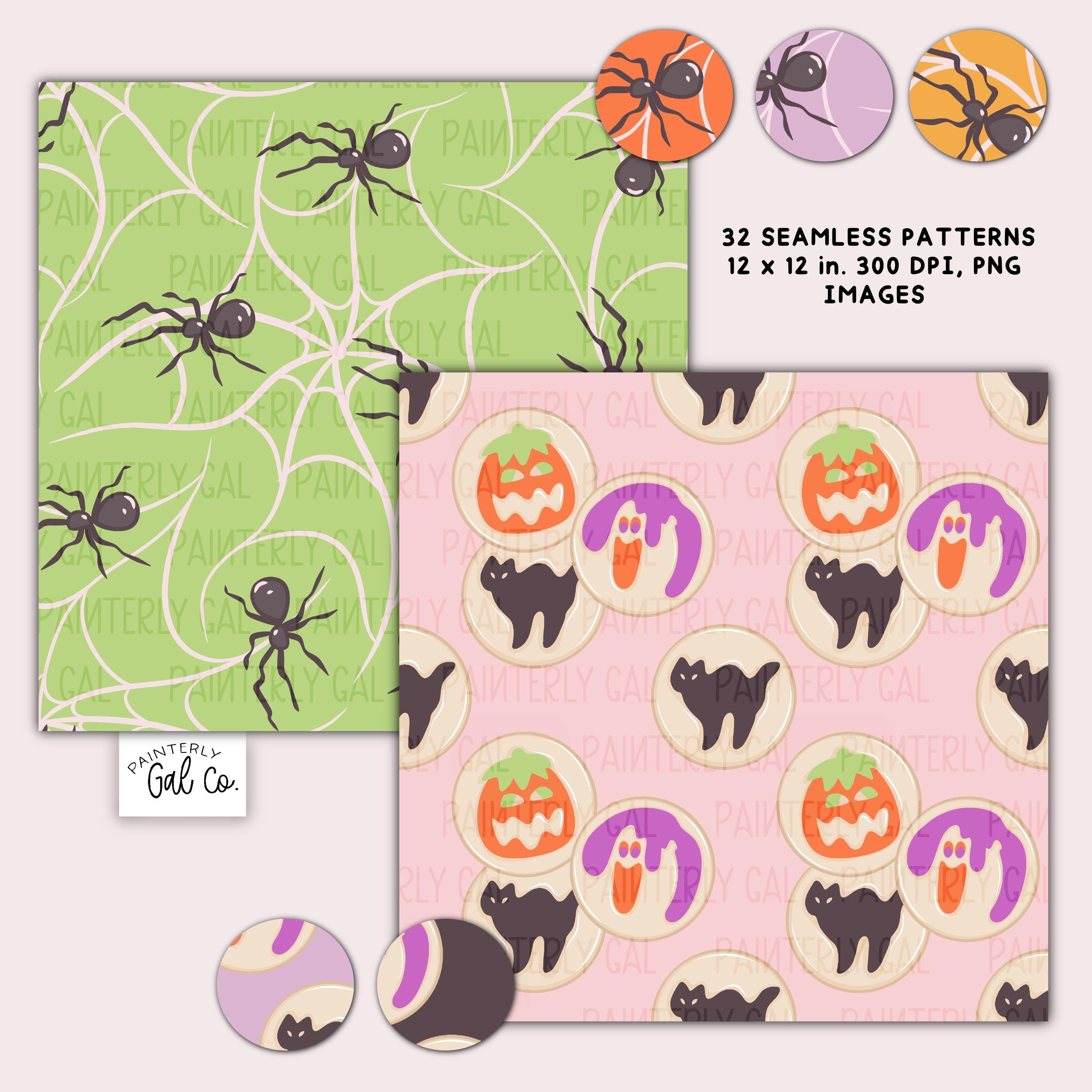 Halloween Night Digital Papers, Seamless Patterns - Etsy