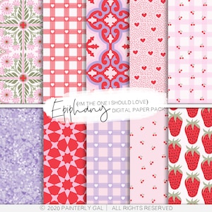 Driekoningen Digital Papers | Valentijnsdag Marokkaanse geometrische naadloze patroon | Digitaal scrapbooking papier.