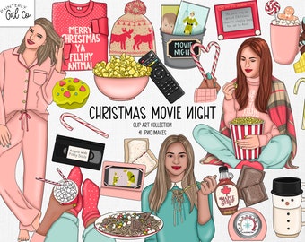 Christmas Movie Night | Christmas Clip Art, Holidays, Christmas movies Clipart.