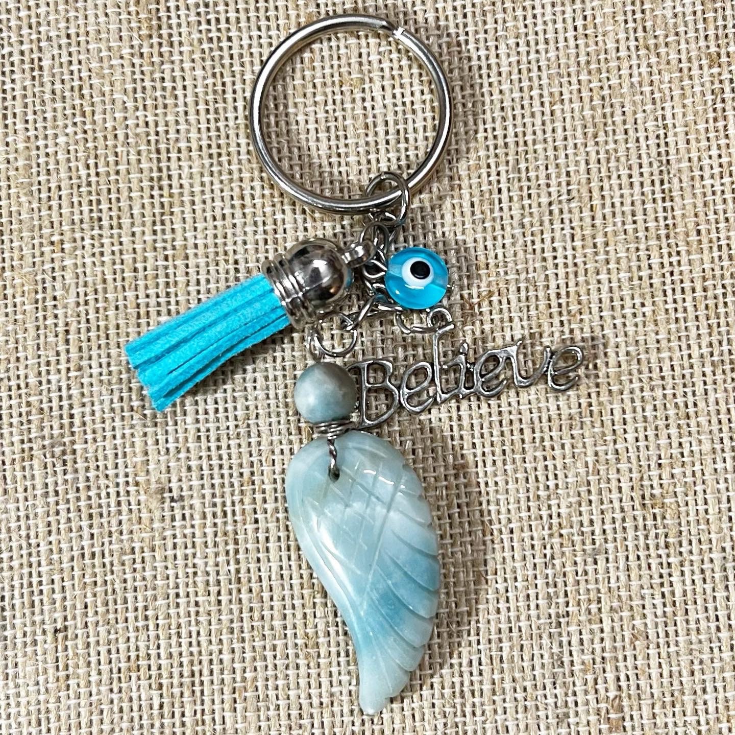 Wing Hong Key Chain Sale. Angel Wing Healing Crystal Key Chains - Etsy