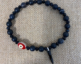 Evil eye cornicello bracelet