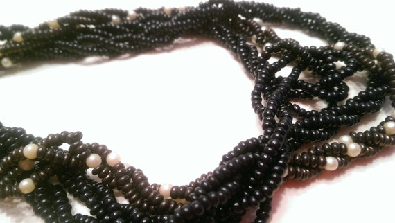 Pair of Vintage Faux Seed Pearl Necklaces Chokers… - image 3