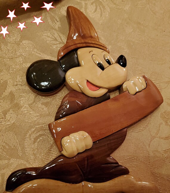 Vintage Disney Mickey Mouse Intarsia 