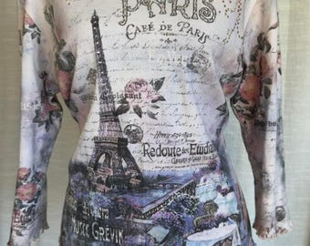 Top de manga corta Y2K Cactus Paris