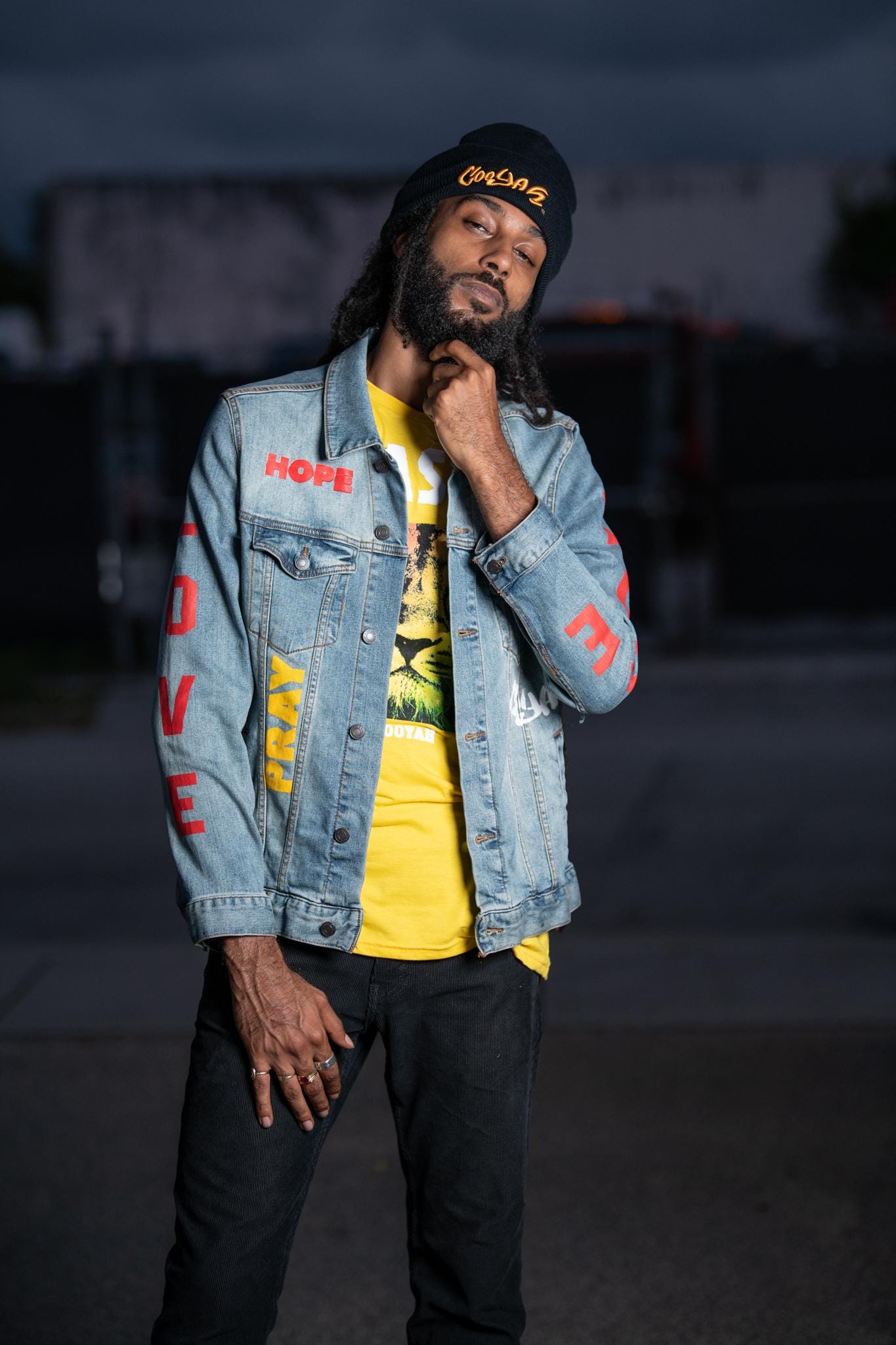 Cooyah Men's Rasta Lion Denim Jacket Hand-printed - Etsy