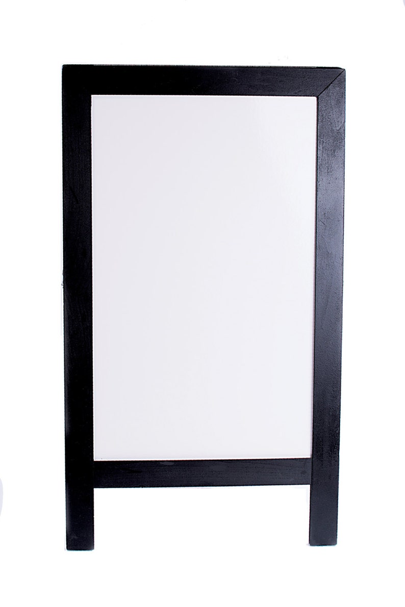 Strong Quality. Sandwich Sidewalk Write N/' Wipe Dry Erase Boards 24 x 42 with Black Painted wood frame Beautiful Design