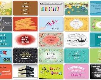 25 Motivational Mini Quote  Cards | Motivational Prints | Card Set |  Keepsake Cards | Positivity Cards | Random  Act of Kindness Cards