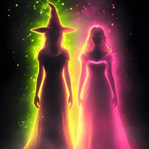 Wicked Inspired Beach Towel, Personalizable Elphaba Glinda Beach Blanket, Summer Vacation Poolside Spa Towel, Witchy Broadway Musical