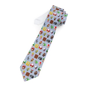 Gamer Necktie, Retro Tie, Video Game Enthusiast Apparel, Gaming Accessory, Fun Fashion, Game Inspired Design