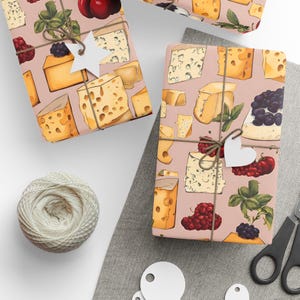 Cheese Lover Wrapping Paper - Cheese is my love language, cheese aficionado, Gift Wrap, Gift Packaging, Party Supplies, Birthday Wrap,