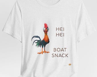 Hei Hei / Boat Snack Unisex T-Shirt, lustiges Huhn Grafik T-Shirt, Abenteuer Huhn Shirt, Tierliebhaber Geschenk, Huhn inspiriert