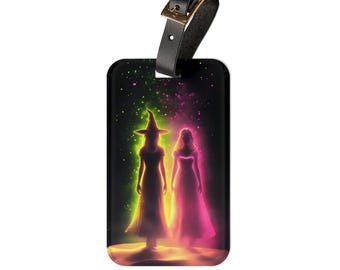 Wicked Luggage Tag, Travel Accessories, Baggage Identifier, Suitcase Label, Musical Lovers Gift, Magical Travel Gear