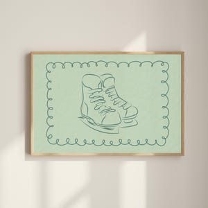Vintage Skates - Hockey Ice Skating Digital Wall Art