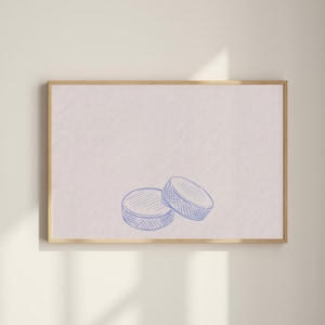 Stacked Pucks - Hockey Print for Kids Room