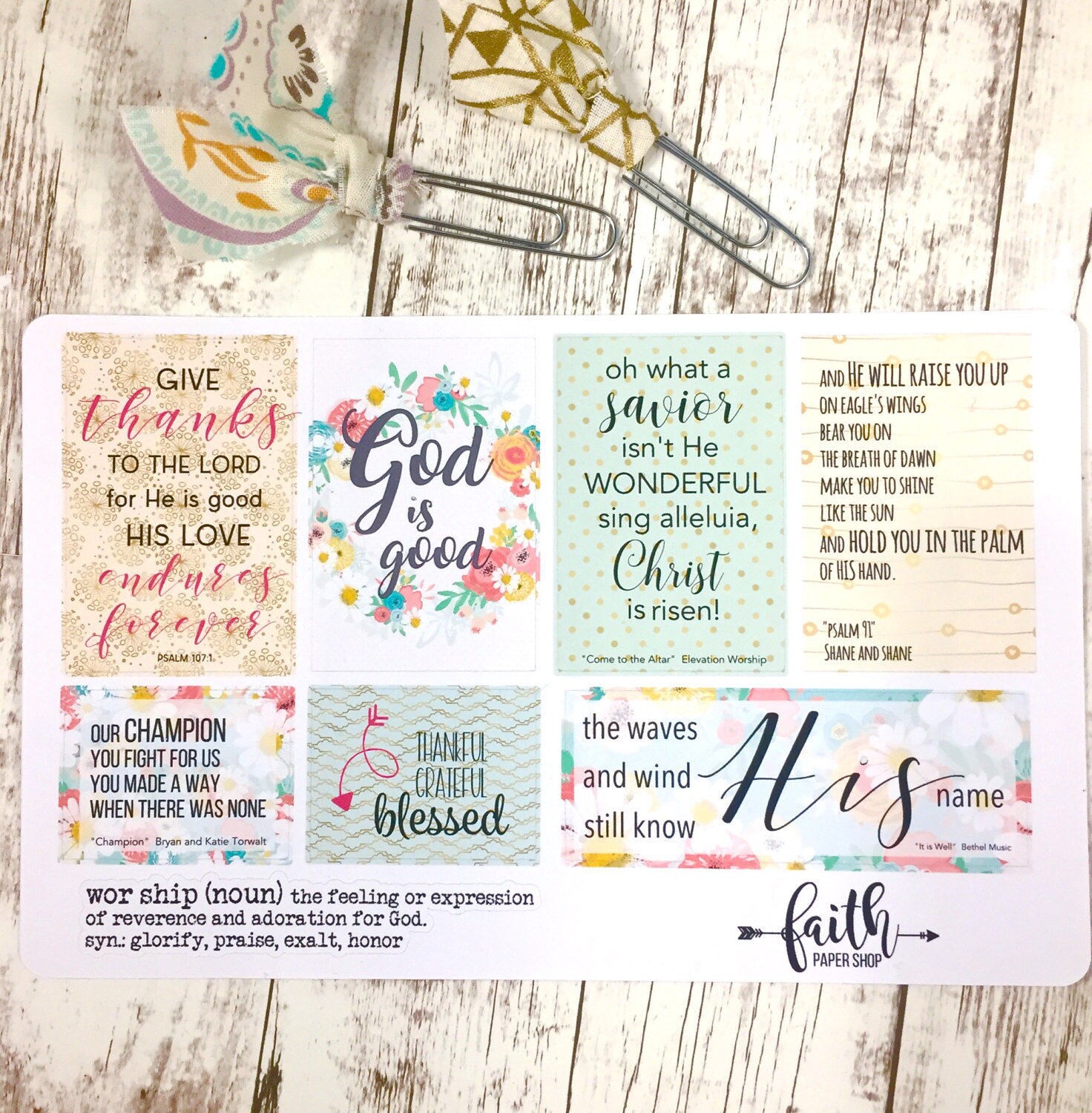 Christian Planner Stickers Happy Planner Illustrated Faith | Etsy
