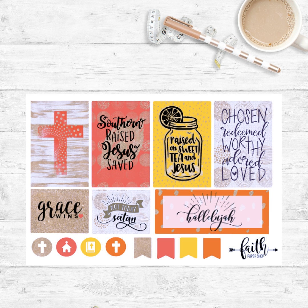 Scripture stickers for Bible Journaling or Planner. Etsy