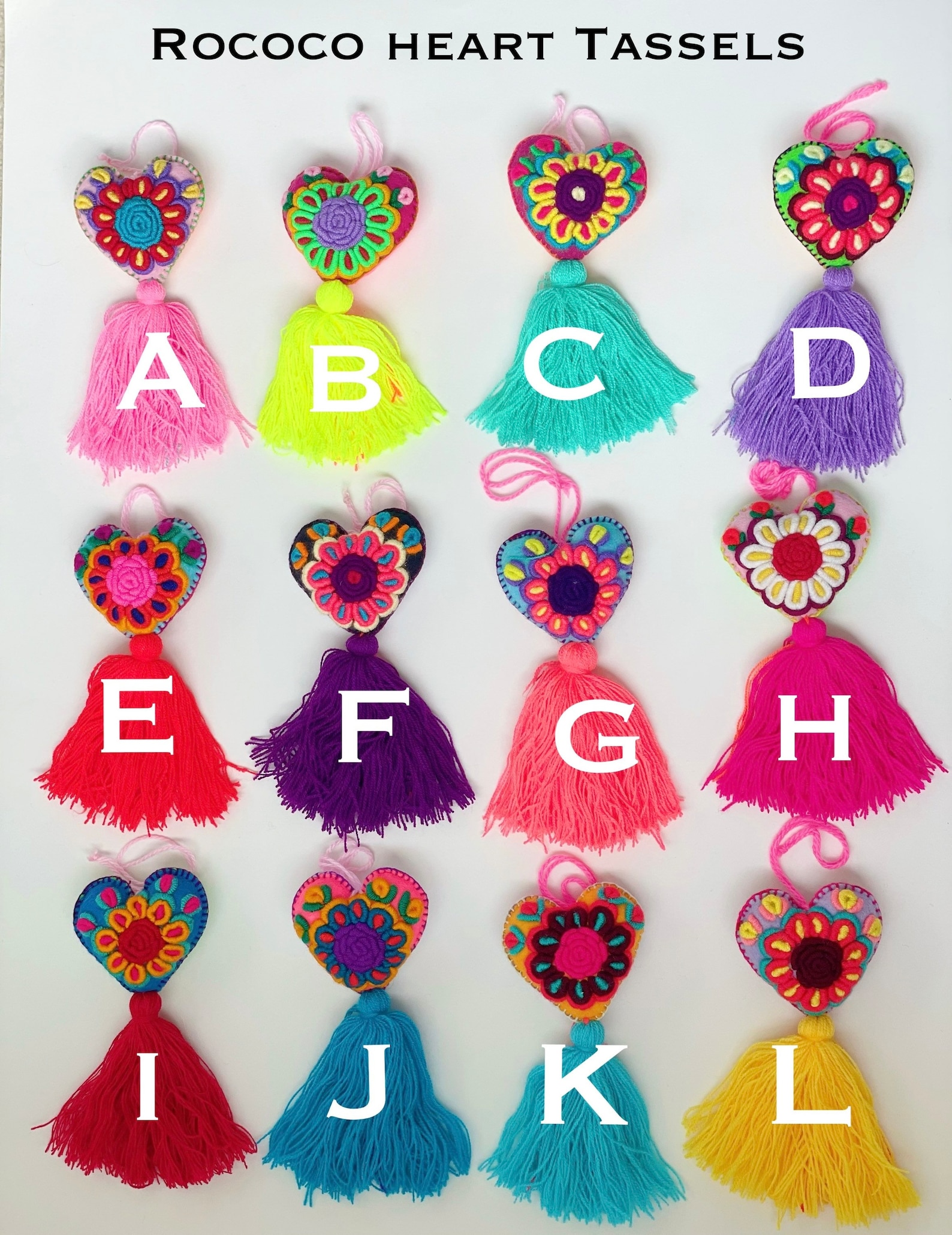 Tassel Pom Poms for Bags Stacked Tassel Tie On- Rear View Mirror ...