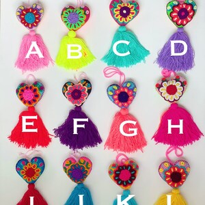Tassel Pom Poms for Bags Stacked Tassel Tie On- Rear View Mirror ...