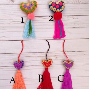 Tassel Pom Poms for Bags Stacked Tassel Tie On- Rear View Mirror ...