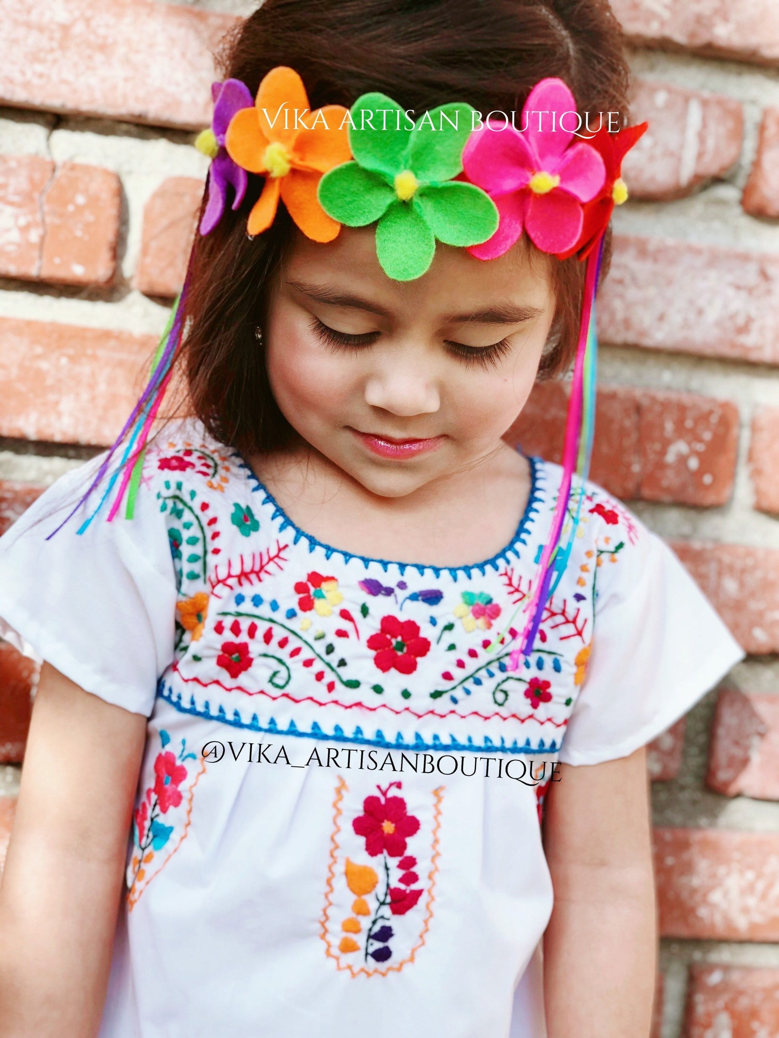 Colorful Headband Handmade Mexican Style Fiesta Flower Etsy