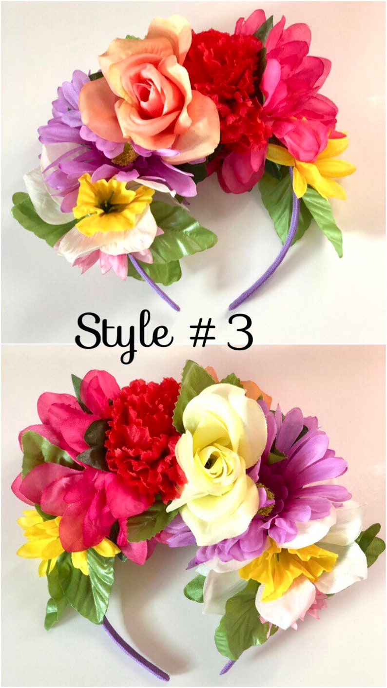 Mexican Birthday crown Frida Kahlo Crown Coco Headband Day of dead Mexican Flower Headband Handmade Catrina Mexican Party Fiesta Theme