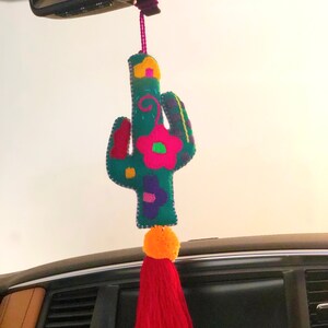 CACTUS Nopalito Tassel Pom Poms for Bags Stacked Tassel Tie On- Rear ...