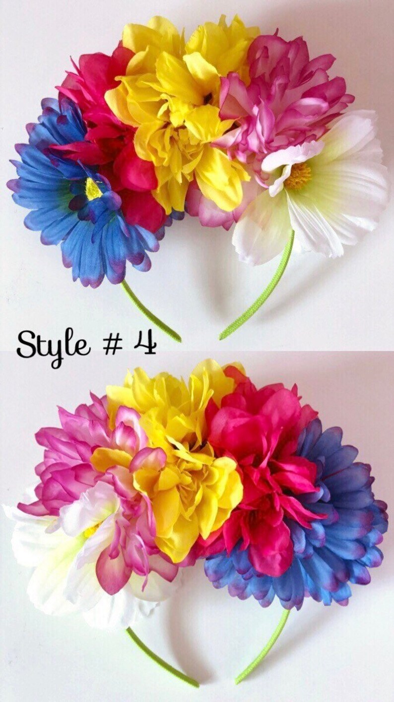 Mexican Birthday crown Frida Kahlo Crown Coco Headband Day of dead Mexican Flower Headband Handmade Catrina Mexican Party Fiesta Theme