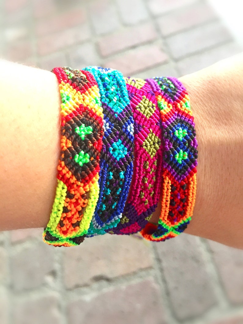 Hand Woven Friendship BRACELETS Set of 6 Friendship Bracelets Etsy