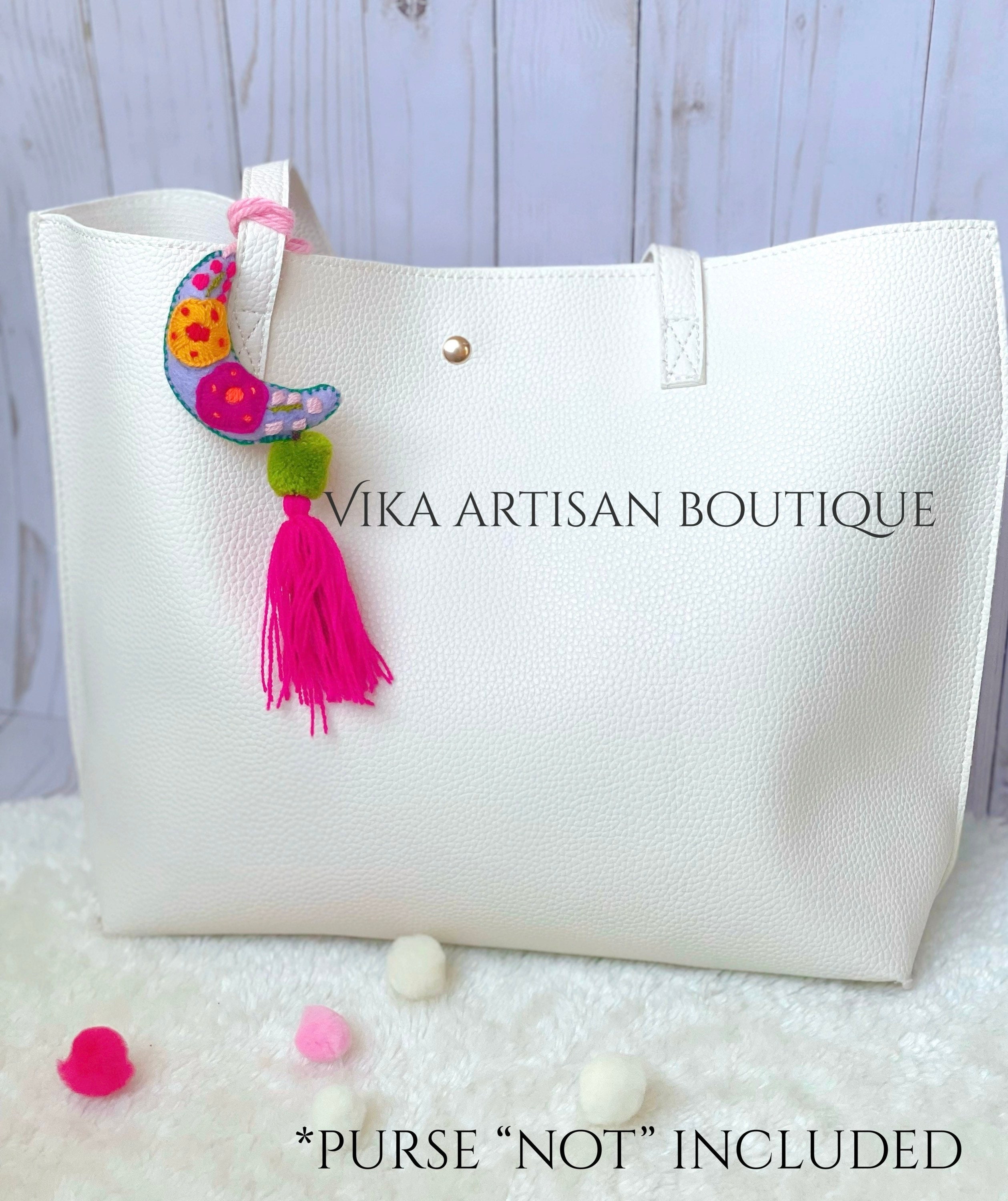 Star Felt Tassel Pom Poms for Bags Stacked Tassel Tie On- Hair Dec ...