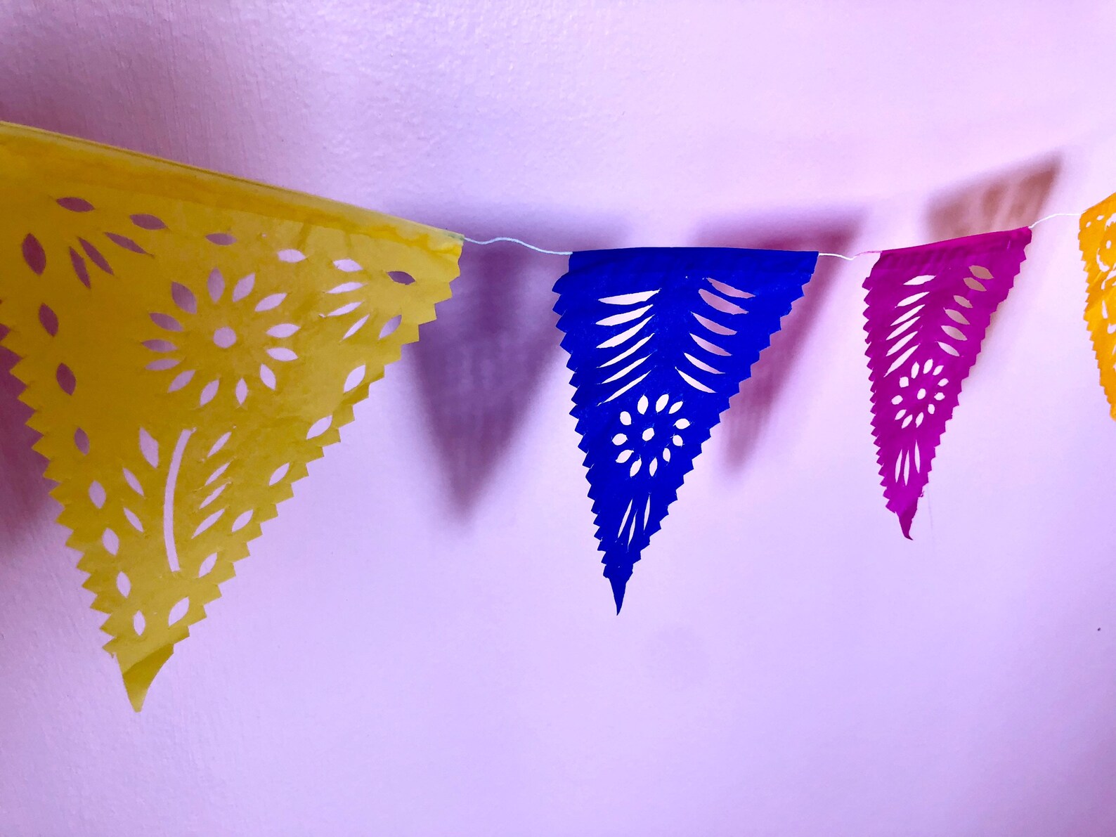 Mexican fiesta Banner Tissue Paper with cutout shapes Etsy