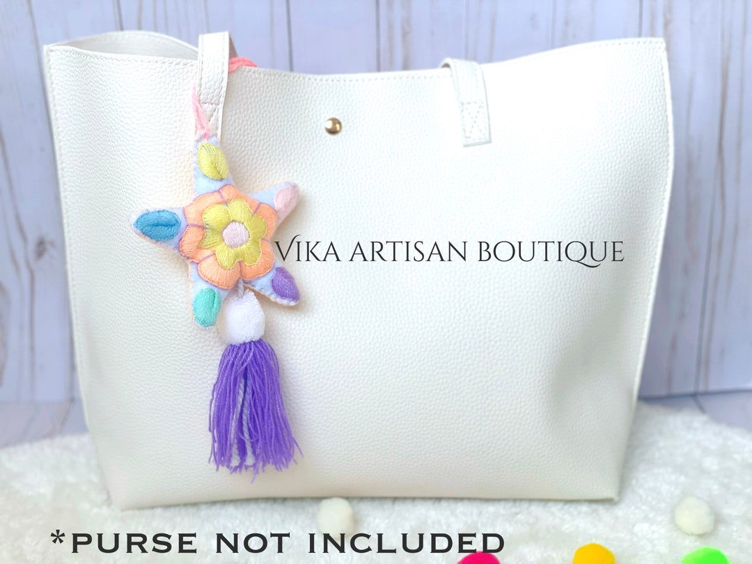 Star Felt Tassel Pom Poms for Bags Stacked Tassel Tie On- Hair Dec ...