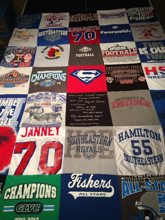 Custom Made Tshirt Blankets 30 shirts Etsy
