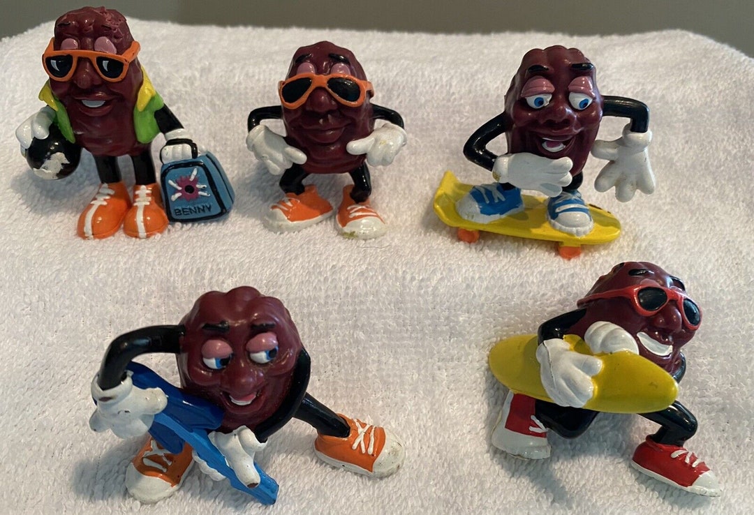 Vintage California Raisins PVC Toy Figurines Lot of 5 Etsy