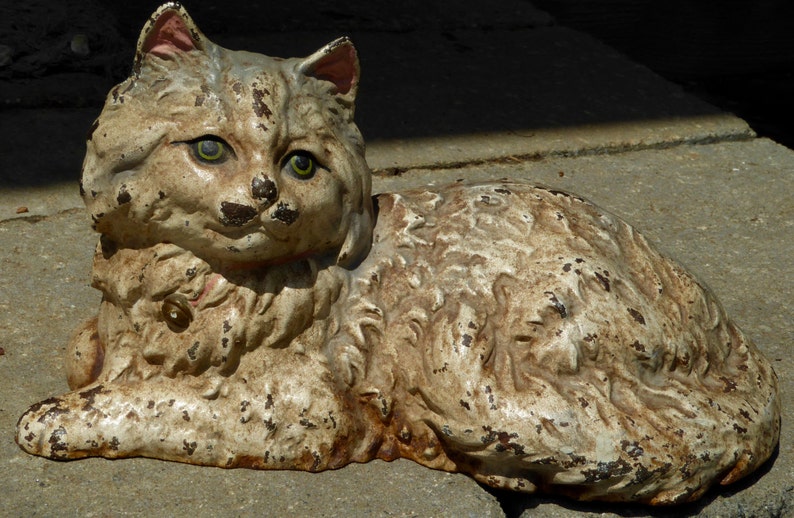 Early 20th Century Cast Iron Fireside Cat by Hubley Etsy