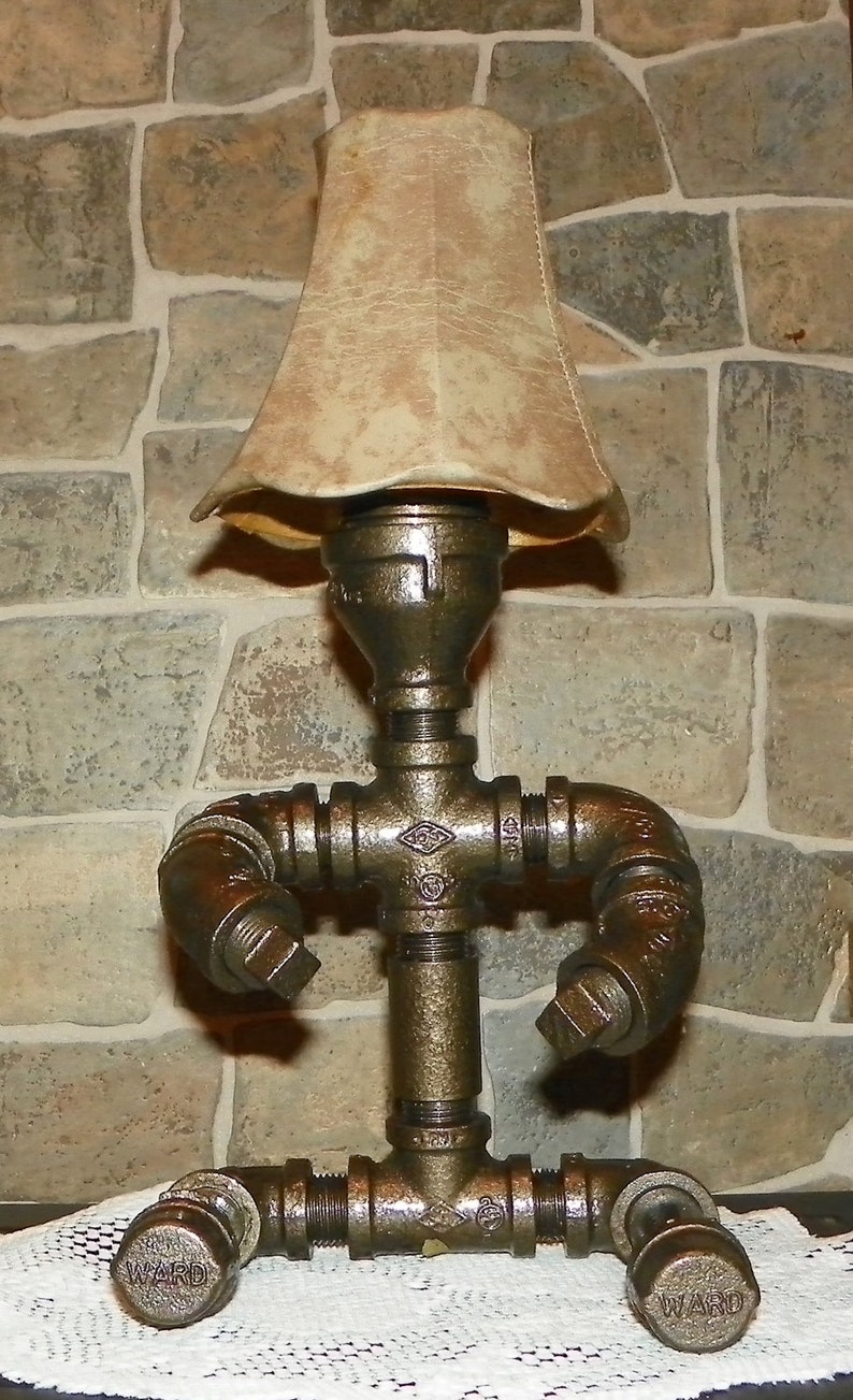 Hancrafted Industrial Pipe Steampunk Style Sitting Man Lamp Etsy