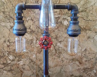 Lampada da tavolo industriale Steampunk - Made in USA