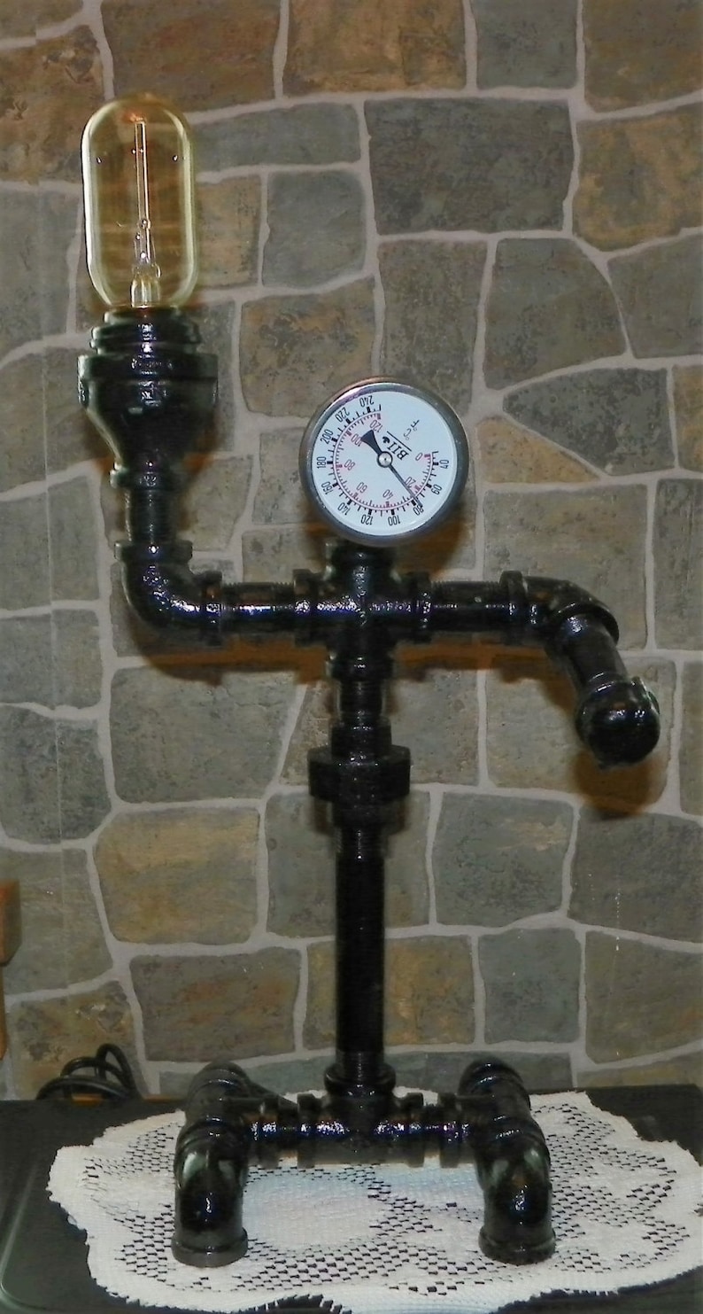 Industriële pipe robot lamp steampunk stijl met Etsy