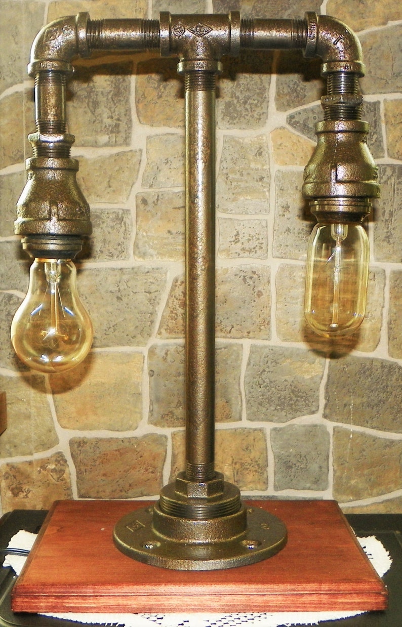 L mpara De Tubo Industrial Artesanal Con Bombillas Edison Etsy Espa a l-mpara-de-tubo-industrial-artesanal-con-bombillas-edison-etsy-espa-a