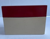 Metal Recipe Box - Kitchen Recipe Box - 1960s Recipe Box - 1960s Kitchen - Recipe Card Box - Vintage Kitchen Decor - Recipe Card Holder