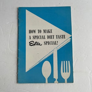 How To Make A Special Diet Taste Extra Special - Vintage Recipe Pamphlet - Cream of Rice - Diet Recipes - 1950s Cookbook - Healthy Cookbook
