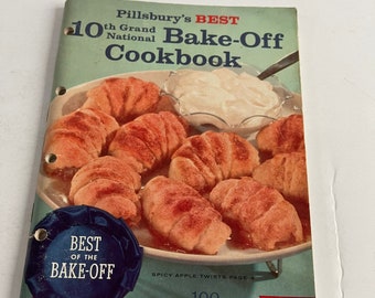 Pillsbury's Best 10th Grand National Bake-Off Cookbook - Vintage Pamphlet - Family Cookbook - 1950s Cookbook - Pillsbury Recipes