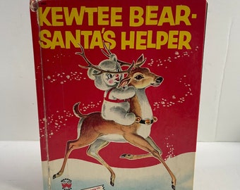 Kewtee Bear Santa's Helper - Wonder Book of Christmas - Vintage Book - Children's Christmas - Christmas Eve - 1950s Book - Christmas Stories