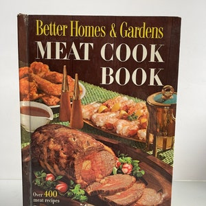Vleeskookboek - Better Homes and Gardens - Vintage Kookboek - Kookboek jaren 60 - Vintage Keuken - Receptencollectie - Kookboek met harde kaft