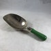 Vintage Scoop - Green Handle Scoop - Kitchen Gadget - Farmhouse Decor - Primitive Kitchen - Green Kitchen - 1/4 Cup Scoop - Baking Tool