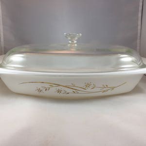 Pyrex 033 - Cocotte en Pyrex - Pyrex des années 1960 - Plat de cuisson en Pyrex - Pyrex doré - Pièce de service vintage - Pyrex 1 1/2 Quart - Pyrex vintage