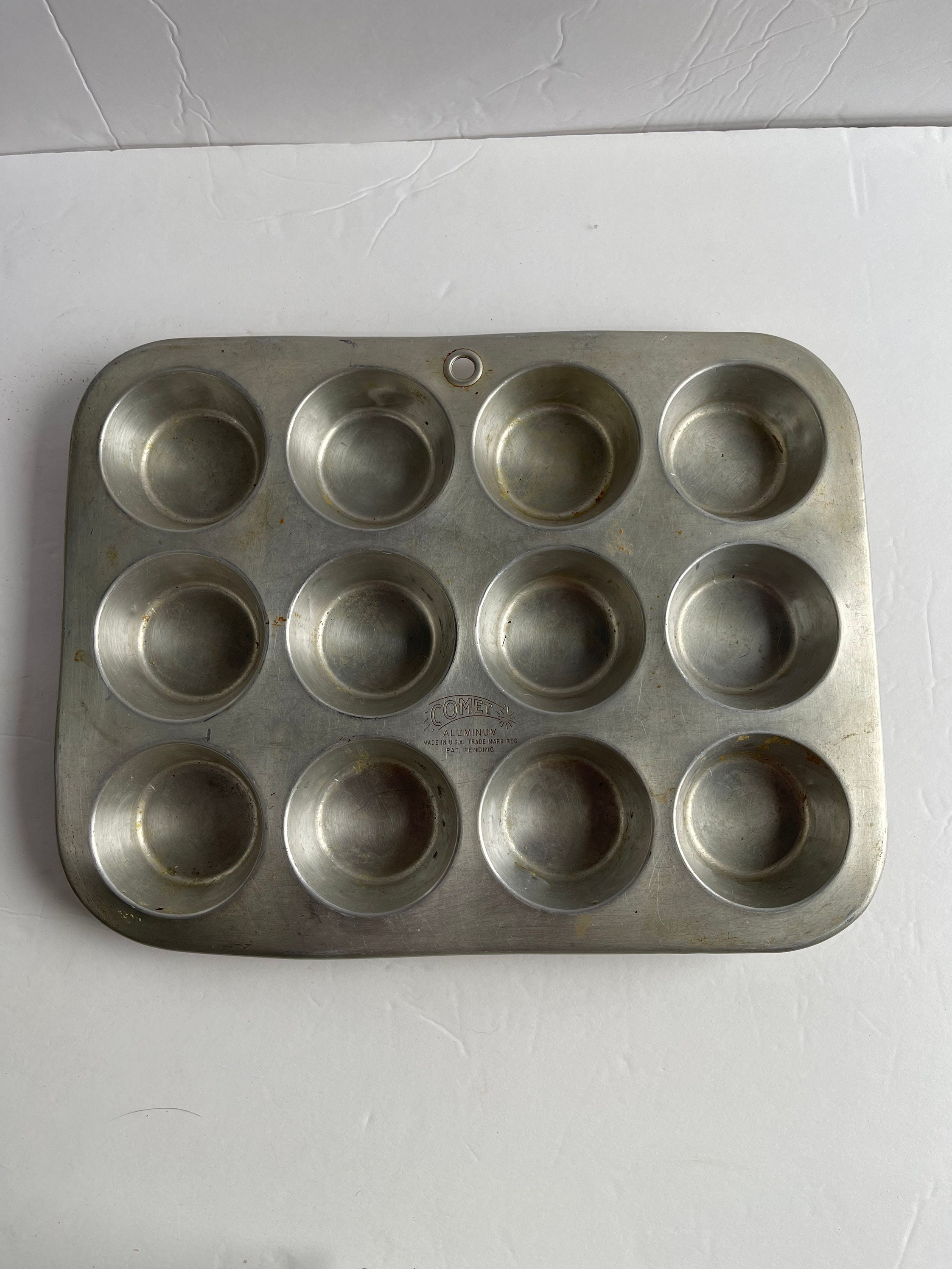 Vintage West Bend Mini Muffin Pan, Aluminum 12 Mini Cupcake Pan Made in  USA, Repurposed Farmhouse Organizing 