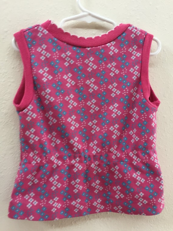 Vintage Girls Top - Vintage Pink Vest - Vintage S… - image 4