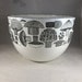 Vintage Mushroom Bowl - Enamel Mushroom Bowl - 8 Inch Mushroom Bowl - Kaj Franck Enamelware Bowl - Black and White Bowl - Large Bowl