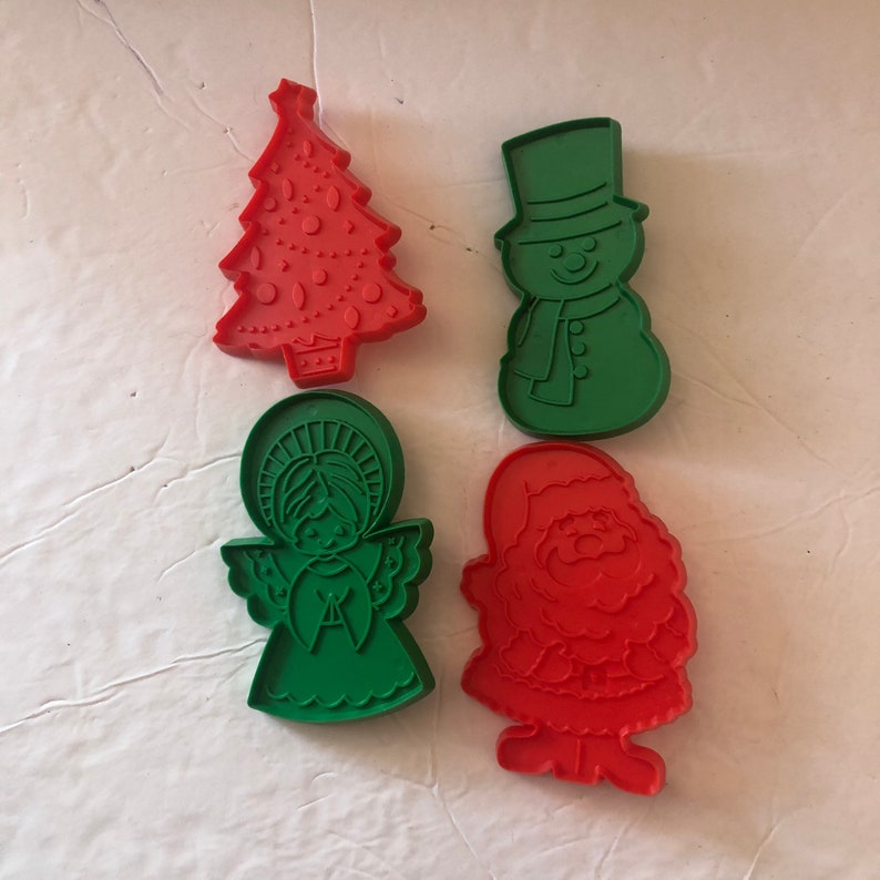Imprint Christmas Cookie Cutters Vintage Christmas  Etsy