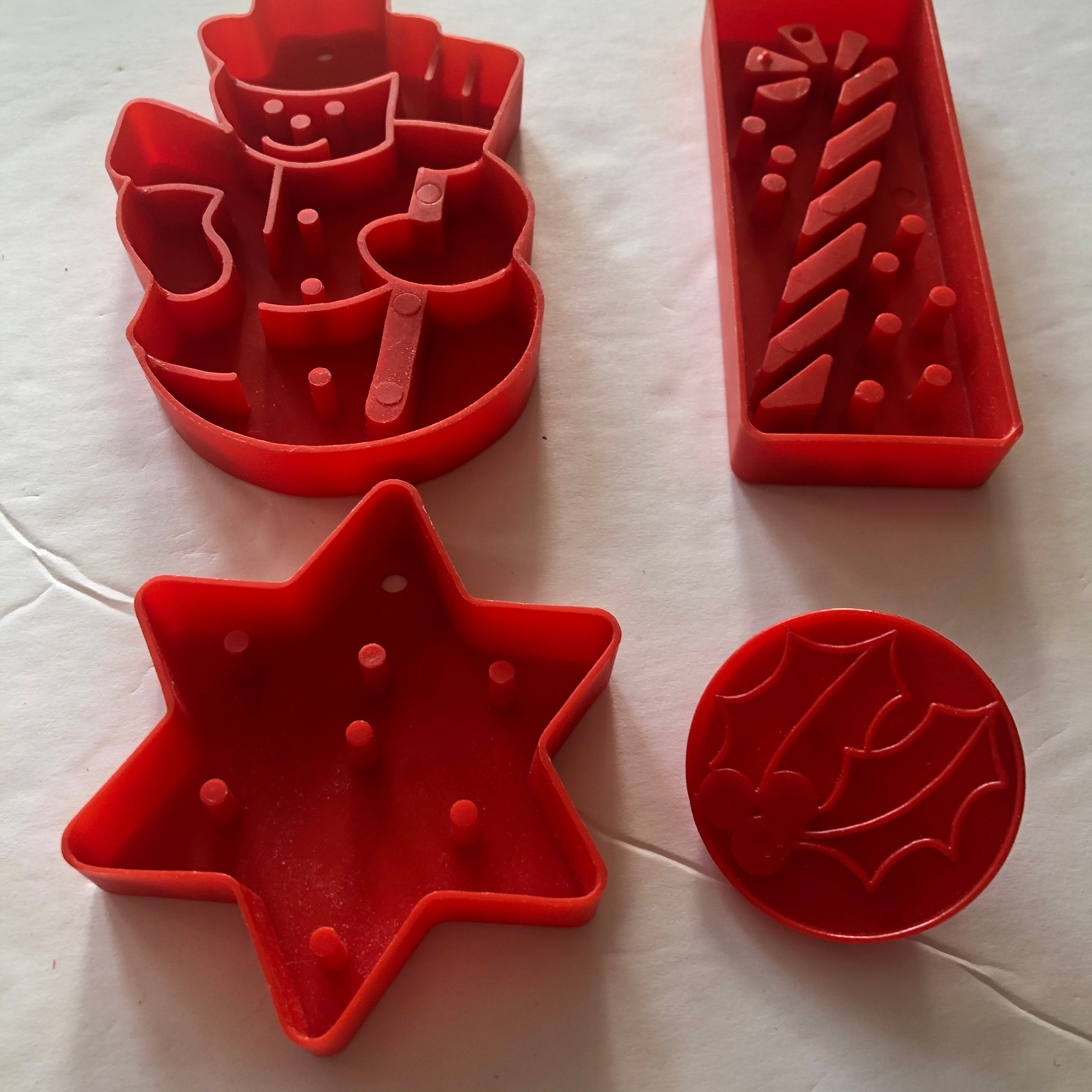 Imprint Christmas Cookie Cutters Vintage Christmas Holiday - Etsy